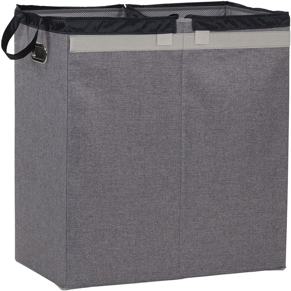 Household Essentials Collapsible Laundry Sorter with Lid, Gray