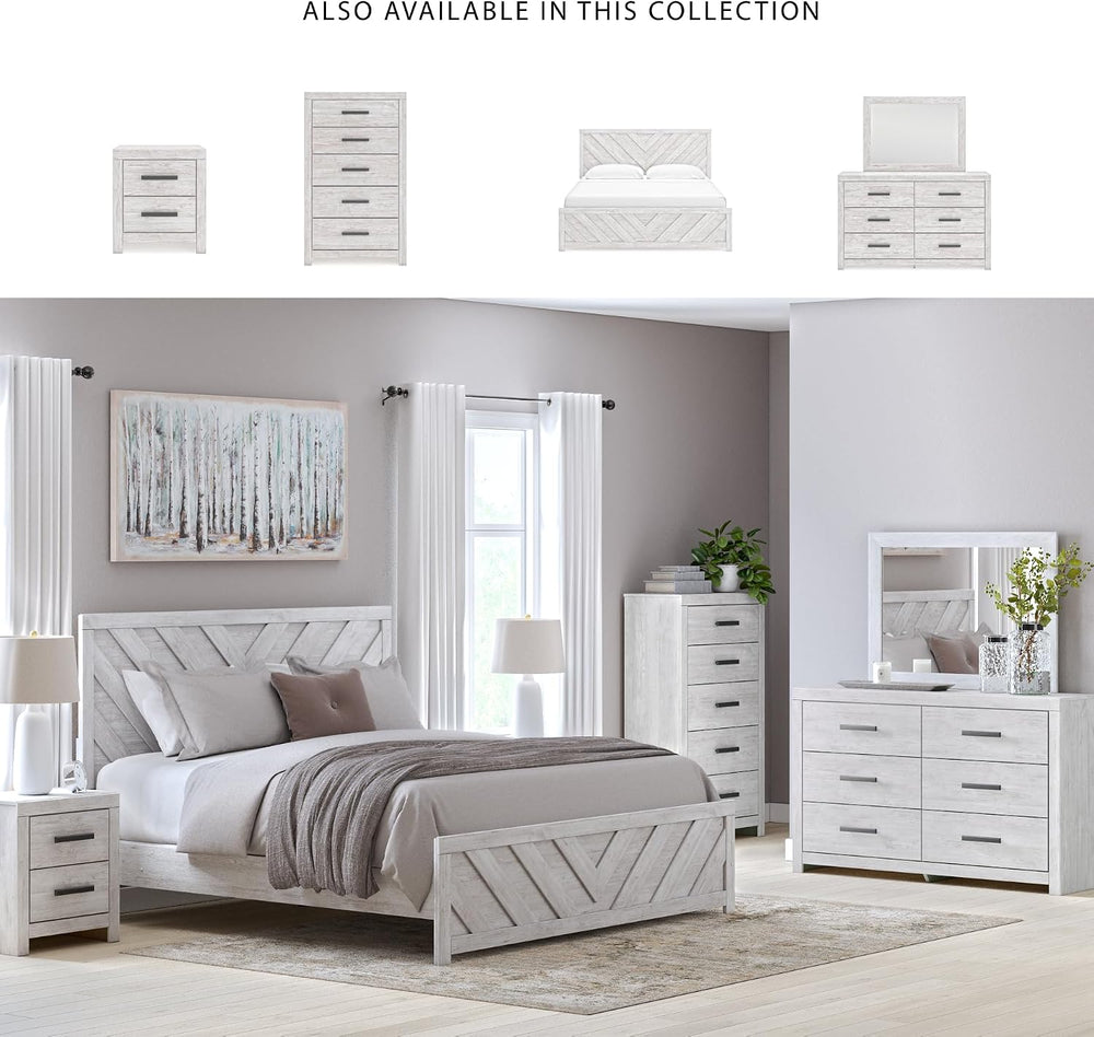 Signature Design by Ashley Cayboni Vintage 5 Drawer Wide Chest with Safety St...