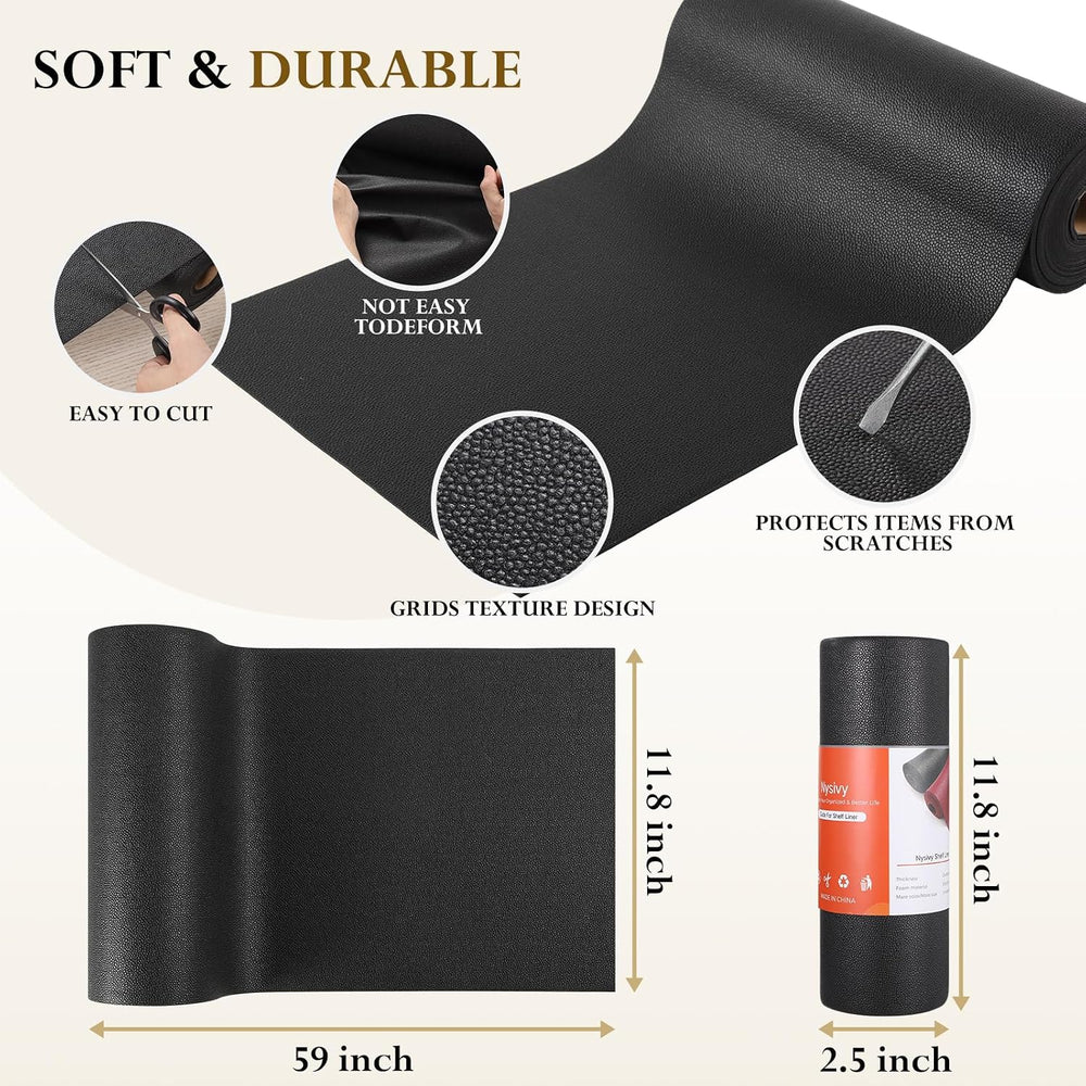 Drawer Liner for Cabinets, Shelf Liner Non Adhesive Non Slip Foam Mat for Kit...