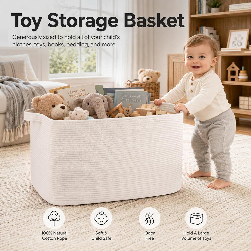 OIASKET 108L Extra Large Blanket Basket Living Room, 24.8" x 16.2" ...