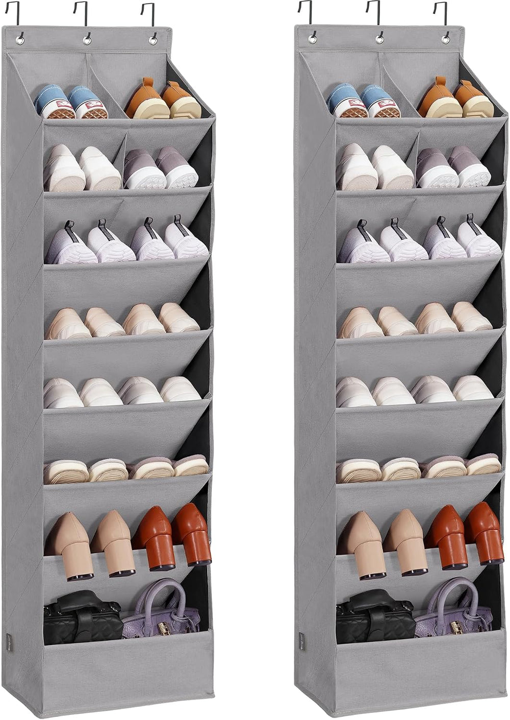 Over Door Organizer with 10 Extra Large Pockets, 23 Pairs Shoes Large Capacit...