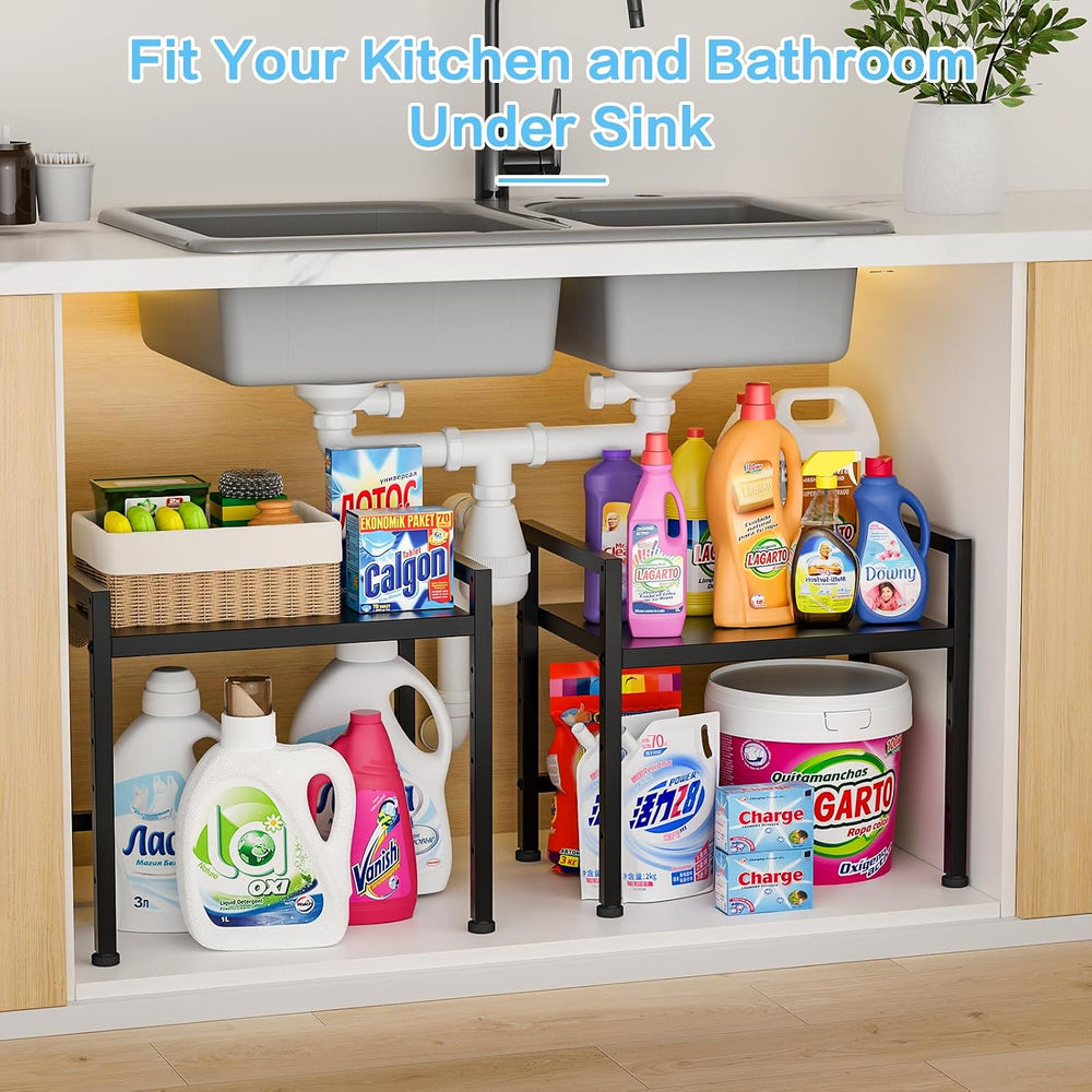 17.3” Metal Storage Shelves,150LBS Heavy Duty Shelving Units For Under Sink