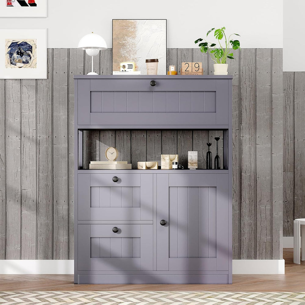 GRUSIGN Bathroom Cabinet, Modern Bathroom Floor Storage Cabinet Organizer wit...