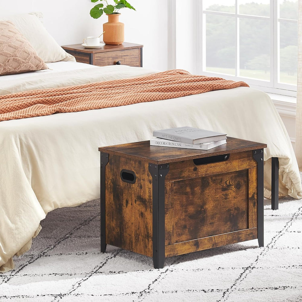 GAOMON 23.6" Storage Chest, Storage Bench with Safety Hinge
