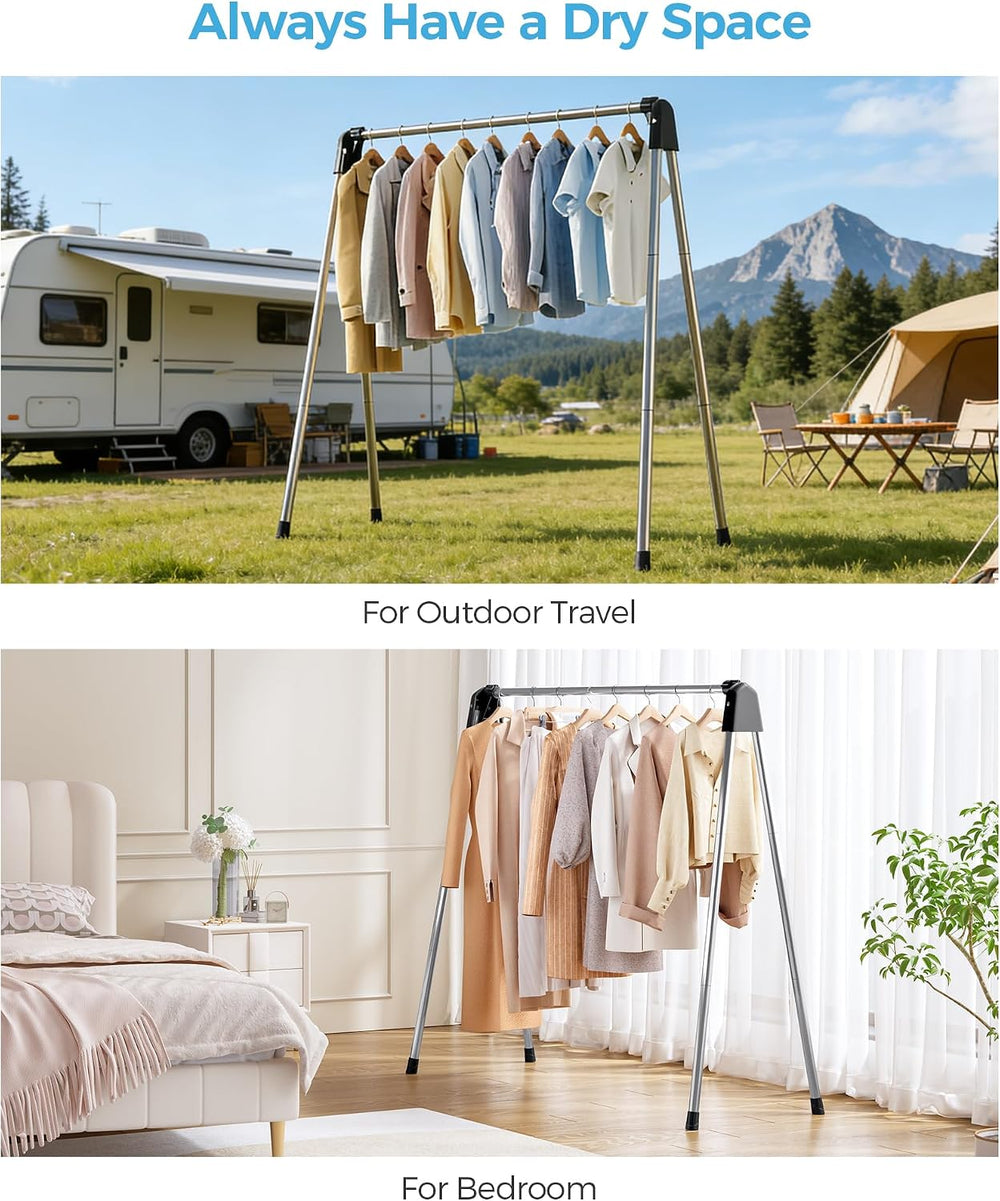 APEXCHASER Clothes Drying Rack Foldable, Portable Clothes Airer, 48" H