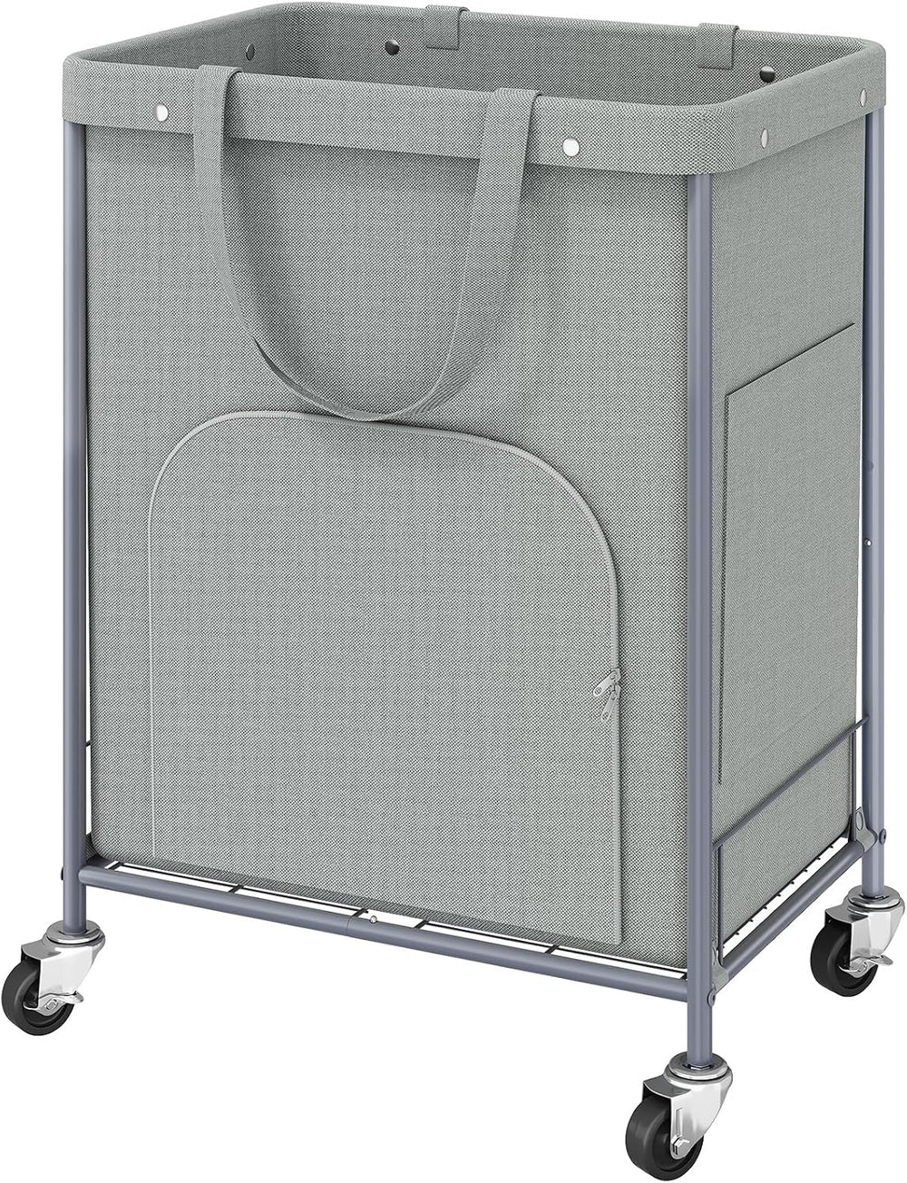 170L Large Laundry Basket with Wheels, Rolling Laundry Hamper Easy Access Clo...