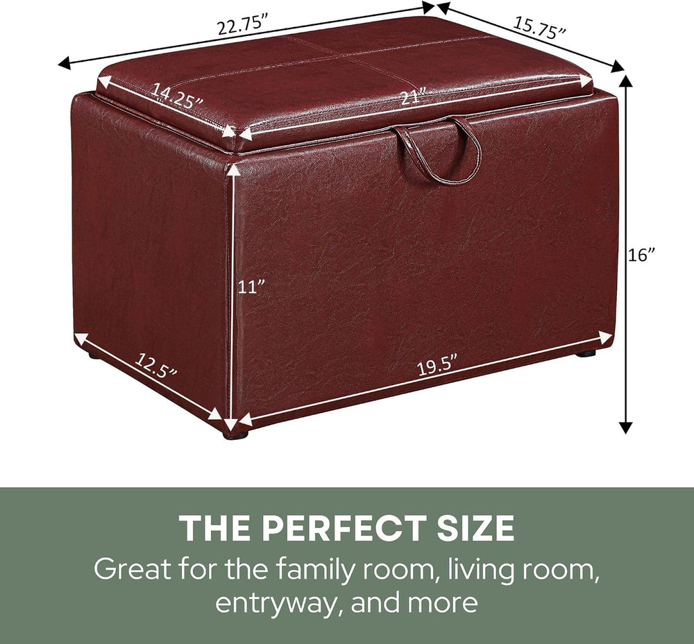 Convenience Concepts Designs4Comfort Accent Storage Ottoman 22.75" - Mod...