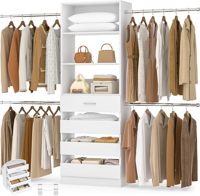 Aheaplus Closet System, 4-9Ft Closet Organizer