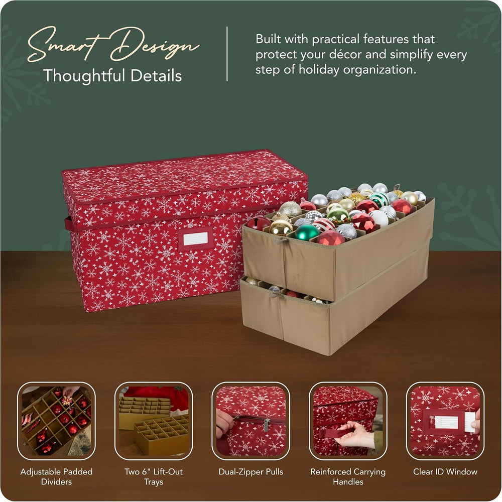 Covermates Adjustable Ornament Storage Box, 25.5" W x 13" D x 12.5&...