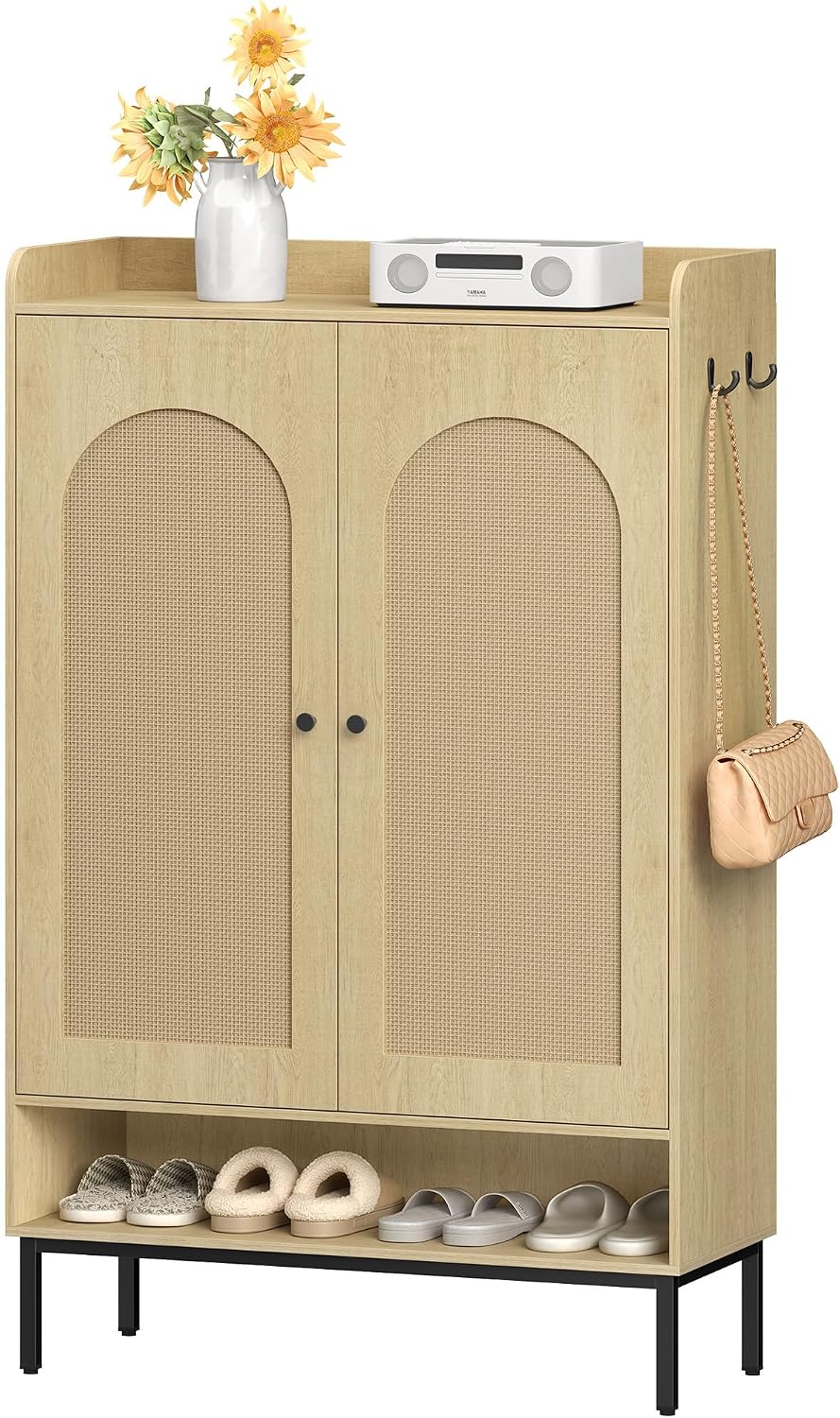 Hzuaneri Shoe Cabinet, 7-Tier Shoe Storage Cabinet with Adjustable Shelves
