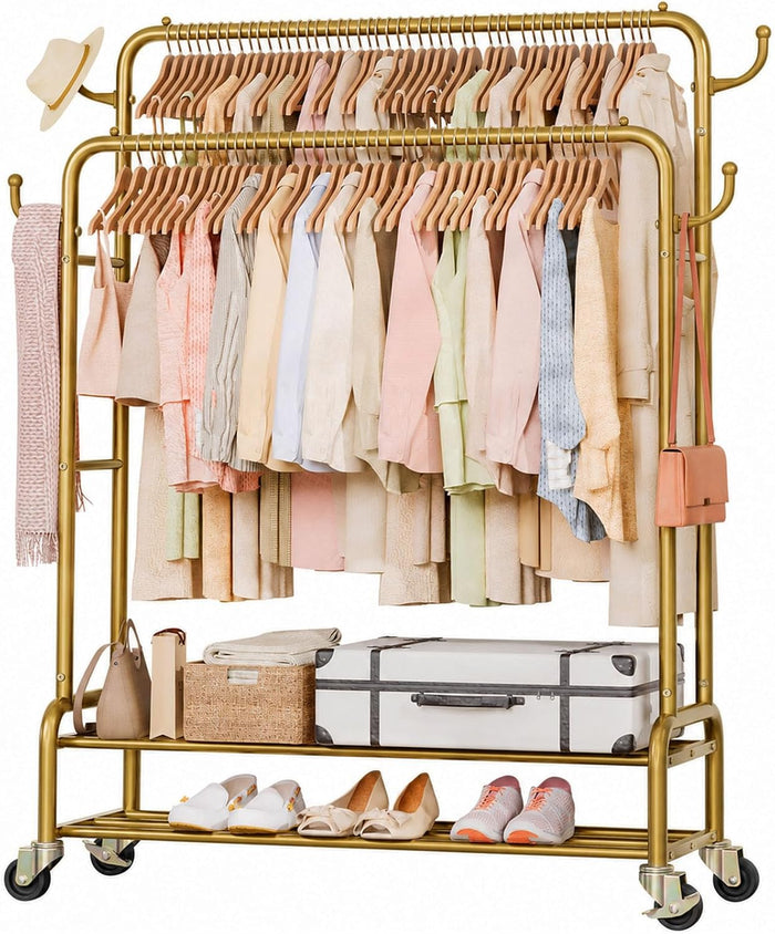 Homde Sturdy Garment Rack for Bedroom: 265 lbs Heavy Duty Clothes Organizer