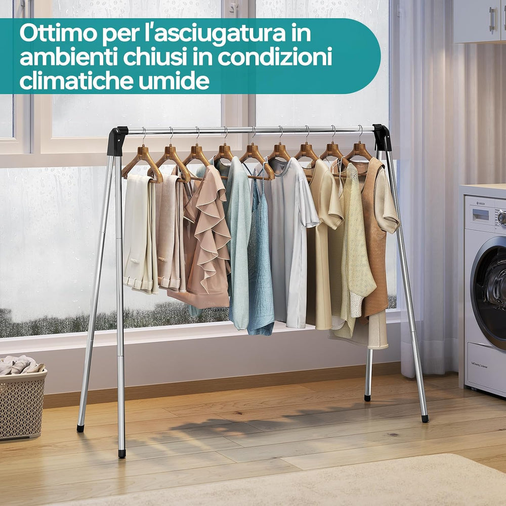 KINGRACK Folding Washing Rack, Stand Dryer Made of Stainless Steel