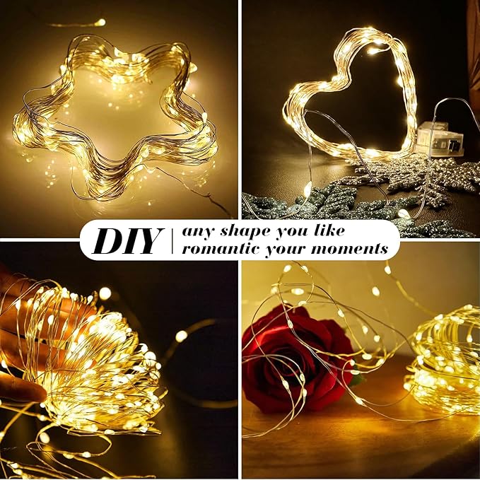 ZGWJ 50 Pack Fairy Lights Battery Operated, 7ft 20 Mini LED Fairy String Ligh...