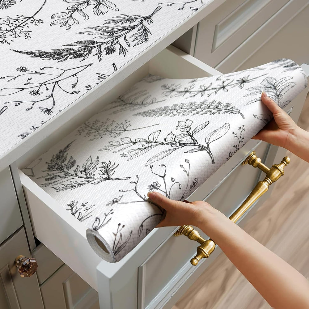 Quttisay Shelf Liner Non Adhesive Kitchen Drawer Liner 17.3in x 16.4ft