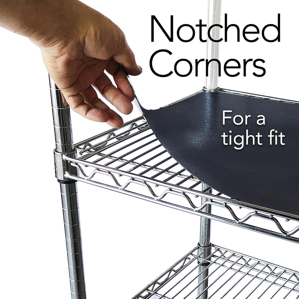 RESILIA Shelf Liner Set for Wire Shelving Rack – 4 Pack, 24 Inch Long x 48 In...