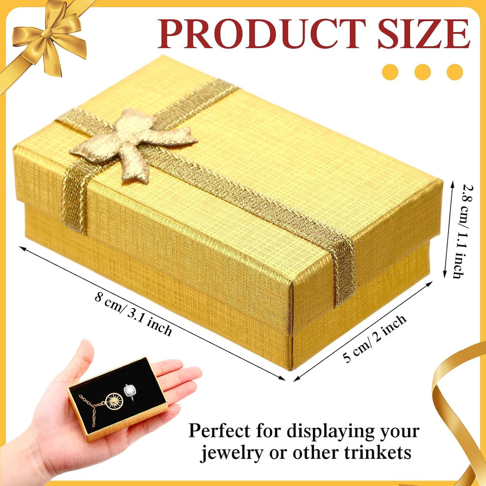 Jetec 120 Pcs Jewelry Gift Boxes Set 2 x 3.1 x 1.1 Inch Small Cardboard Jewel...