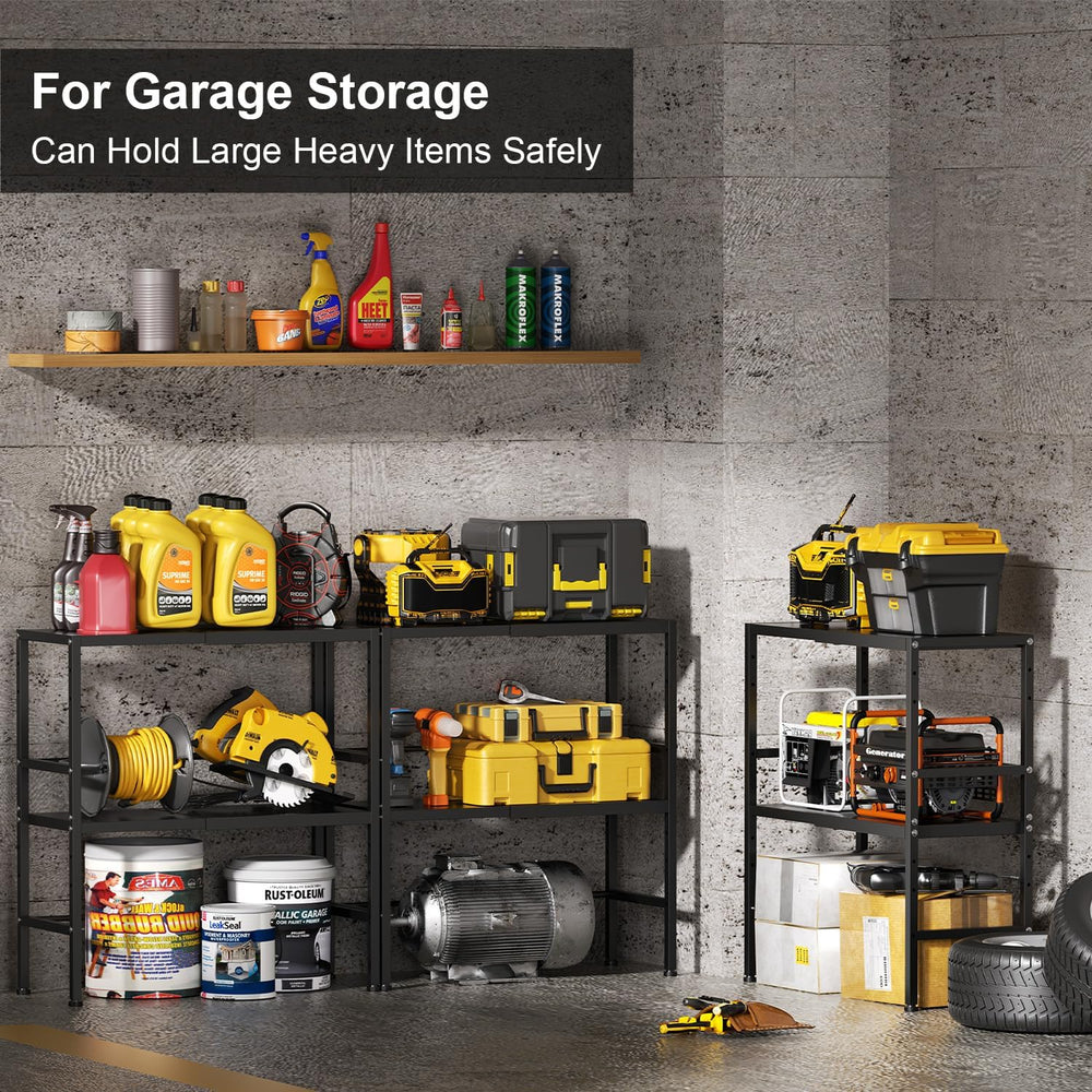 Expandable Metal Storage Shelves, Adjustable Kitchen Shelving Unit Rack