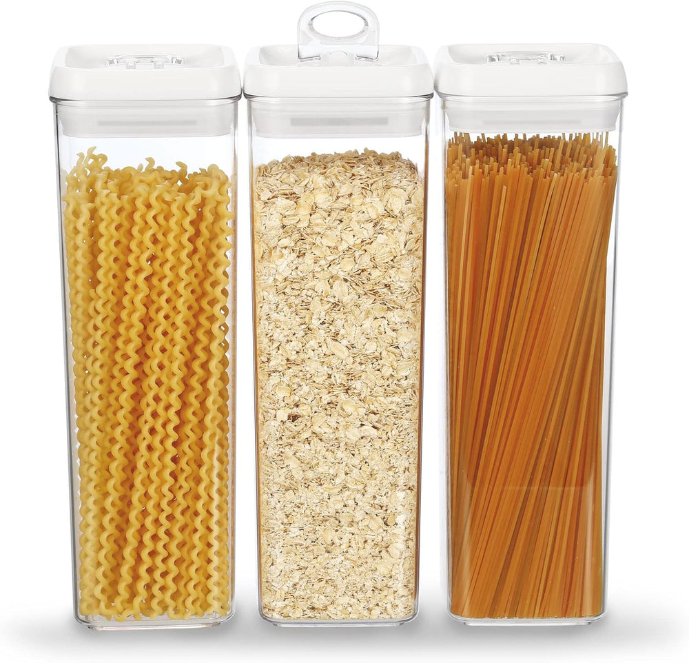 Felli Flip Tite TALL Storage Container with Lid 4" Air Tight Easy Open R...
