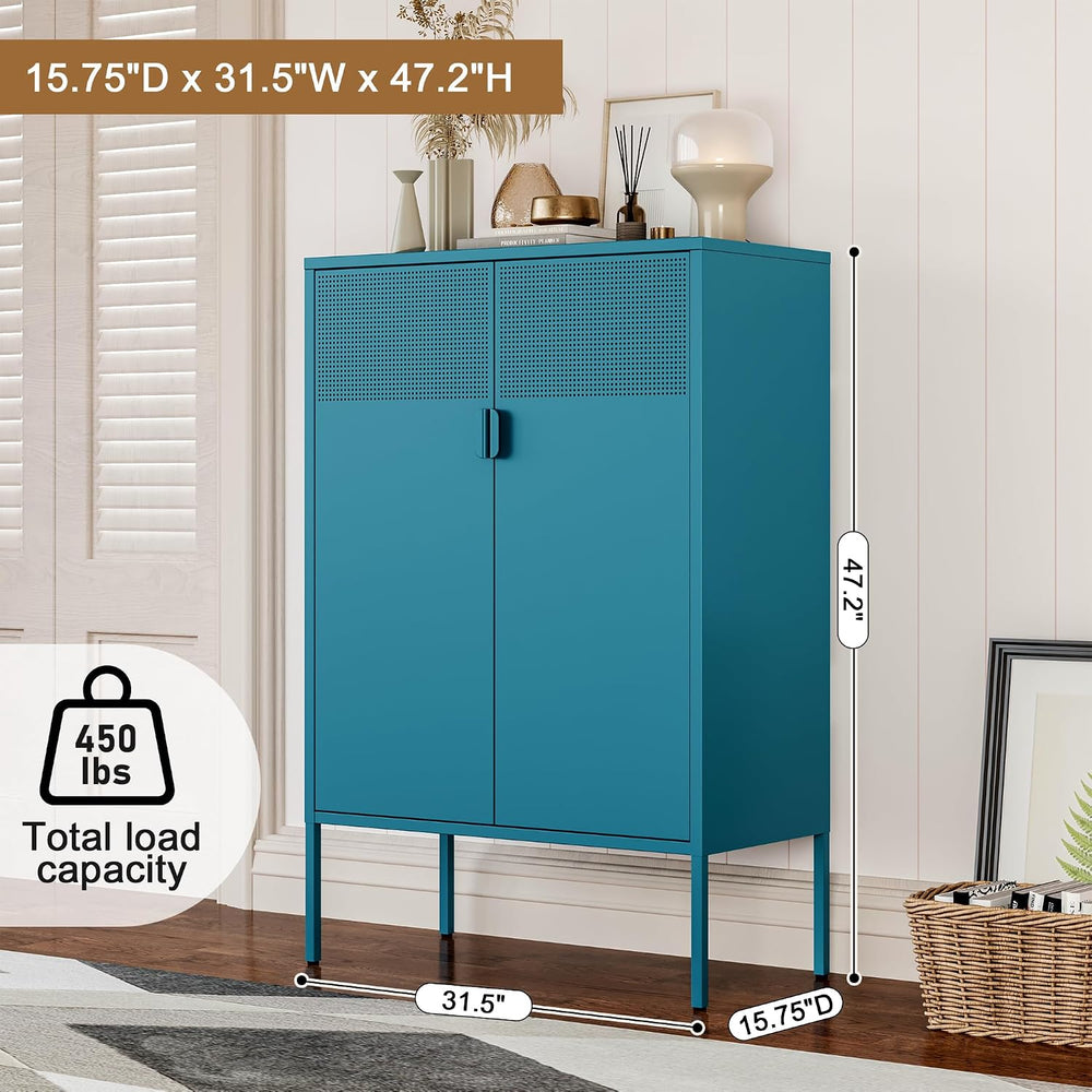 Chshin Metal Storage Cabinet,Kitchen Pantry Storage Cabinets with Doors,Buffe...