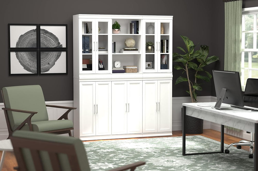ClosetMaid Modular Storage Pair Set, 2 Glass Pane Doors, Wood Closet Organize...