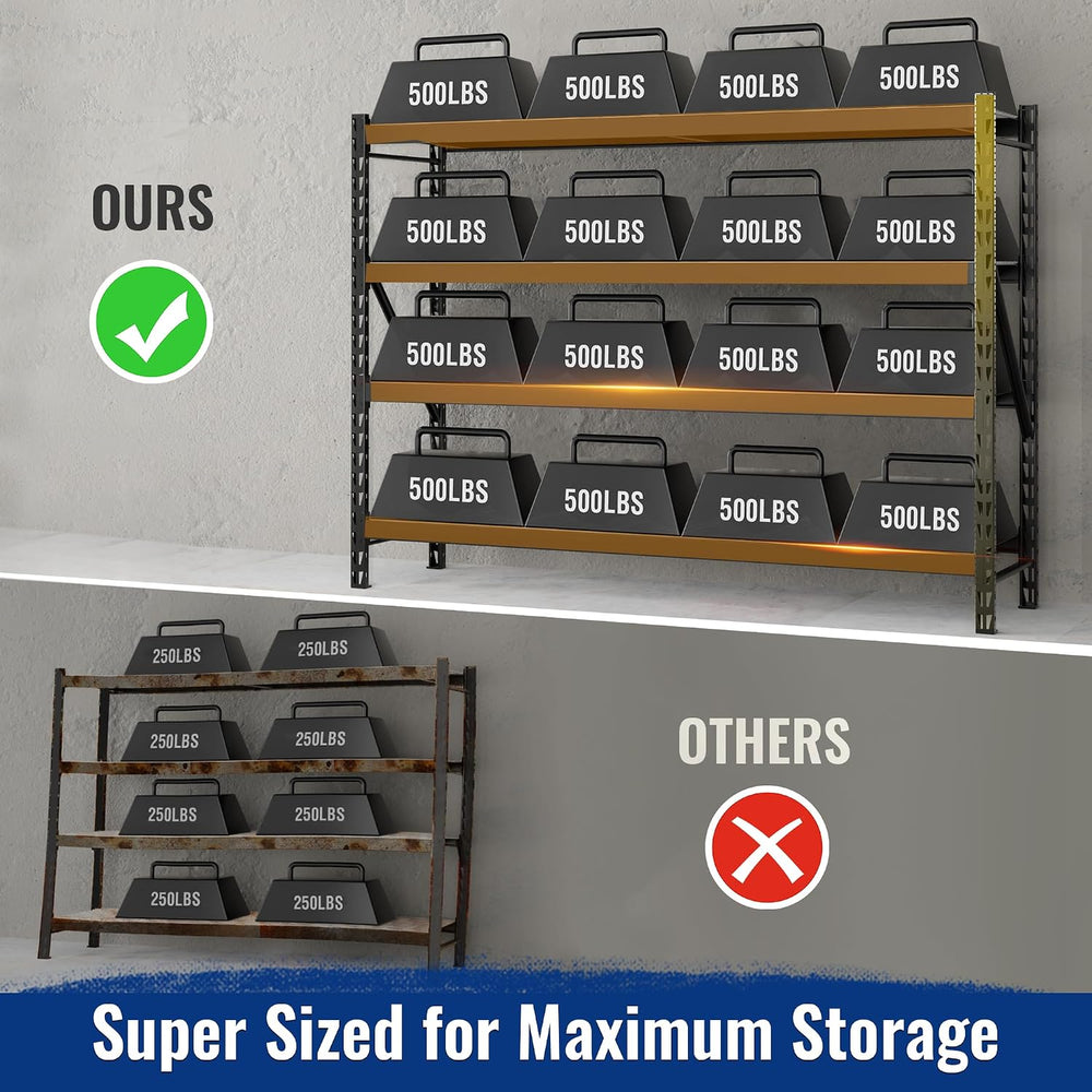 WORKPRO 77" Garage Shelving Unit, 8000LBS Heavy Duty Metal Storage Rack,...