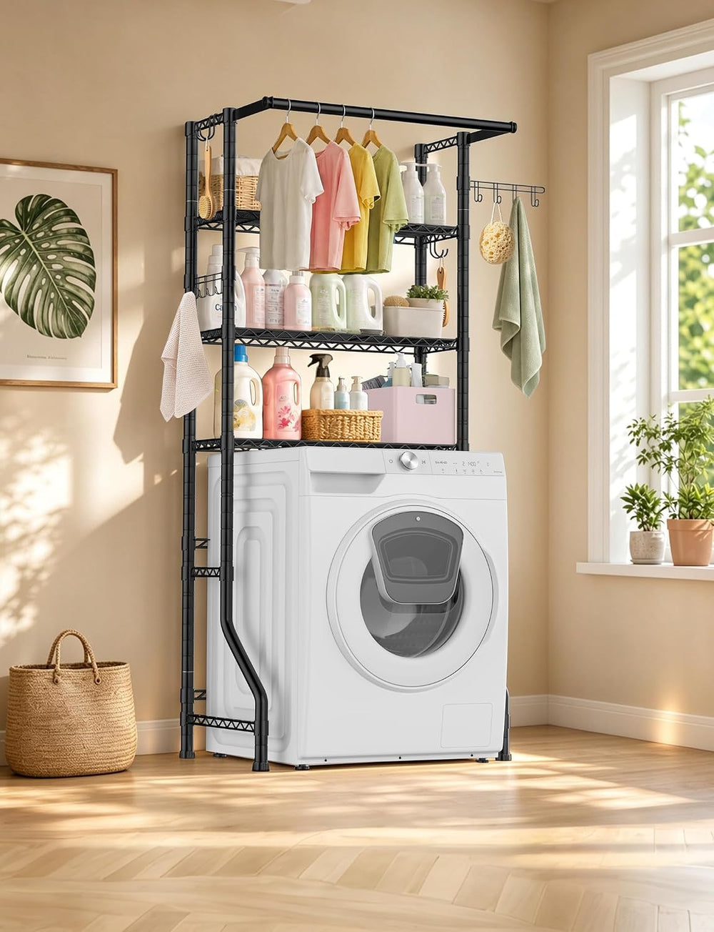 Over Washer and Dryer Shelves, 3 Tiers Heavy Duty Laundry Room Shelf