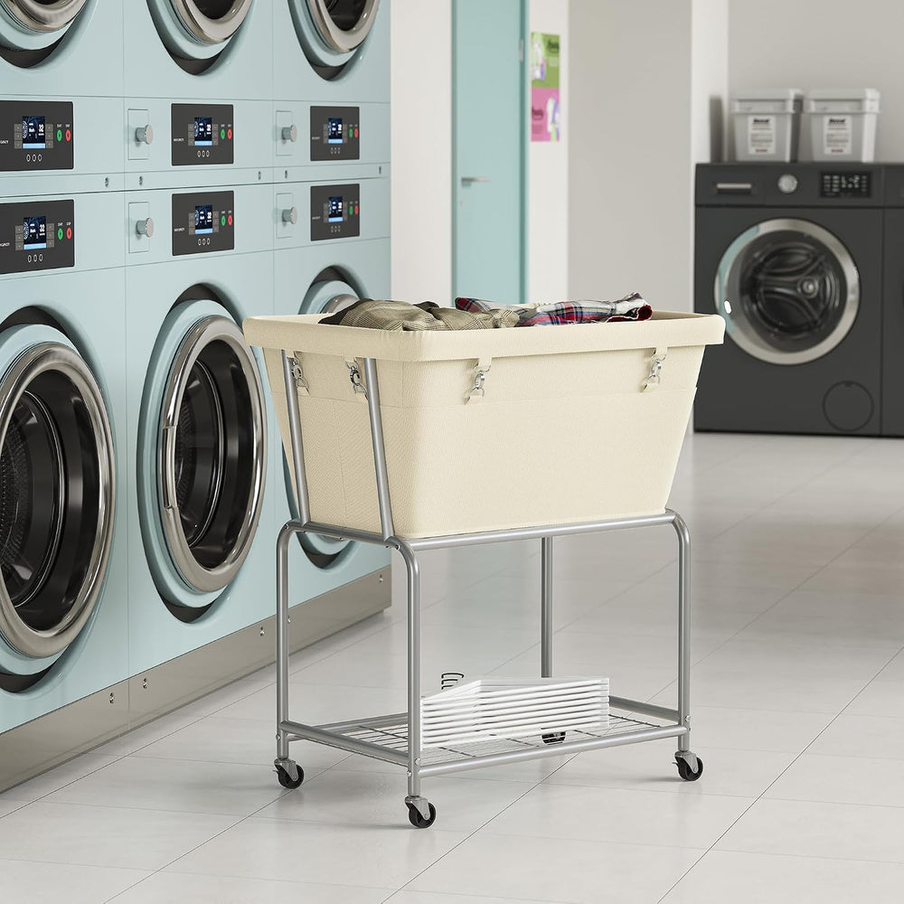 ELYKEN Rolling Laundry Hamper with Wheels, Removable Bag, Laundry Cart