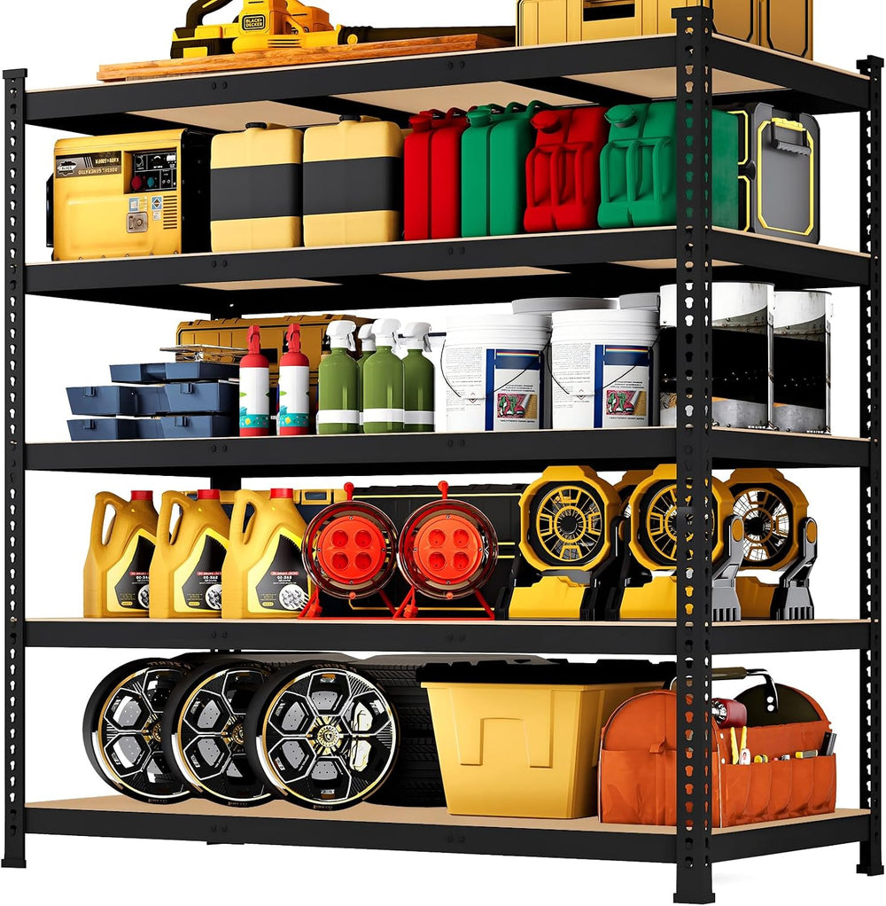 48" W x 24" D x 72" H Garage Shelving Heavy Duty - 5 Tier Meta...