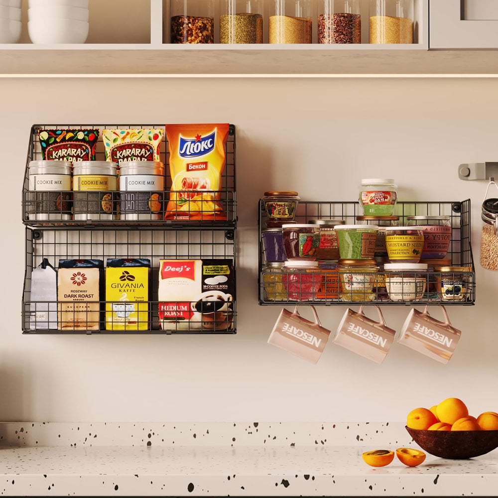 X-cosrack 3-Tier Stackable Detachable Snack Organizer (Large Size), Counterto...