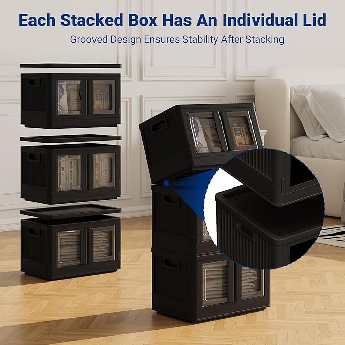 FLEXIMOUNTS 110 QT Stackable Storage Bins