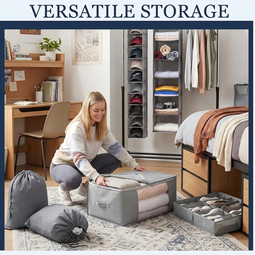 7 Pcs Dorm Organizers and Storage Set College Dorm Essentials