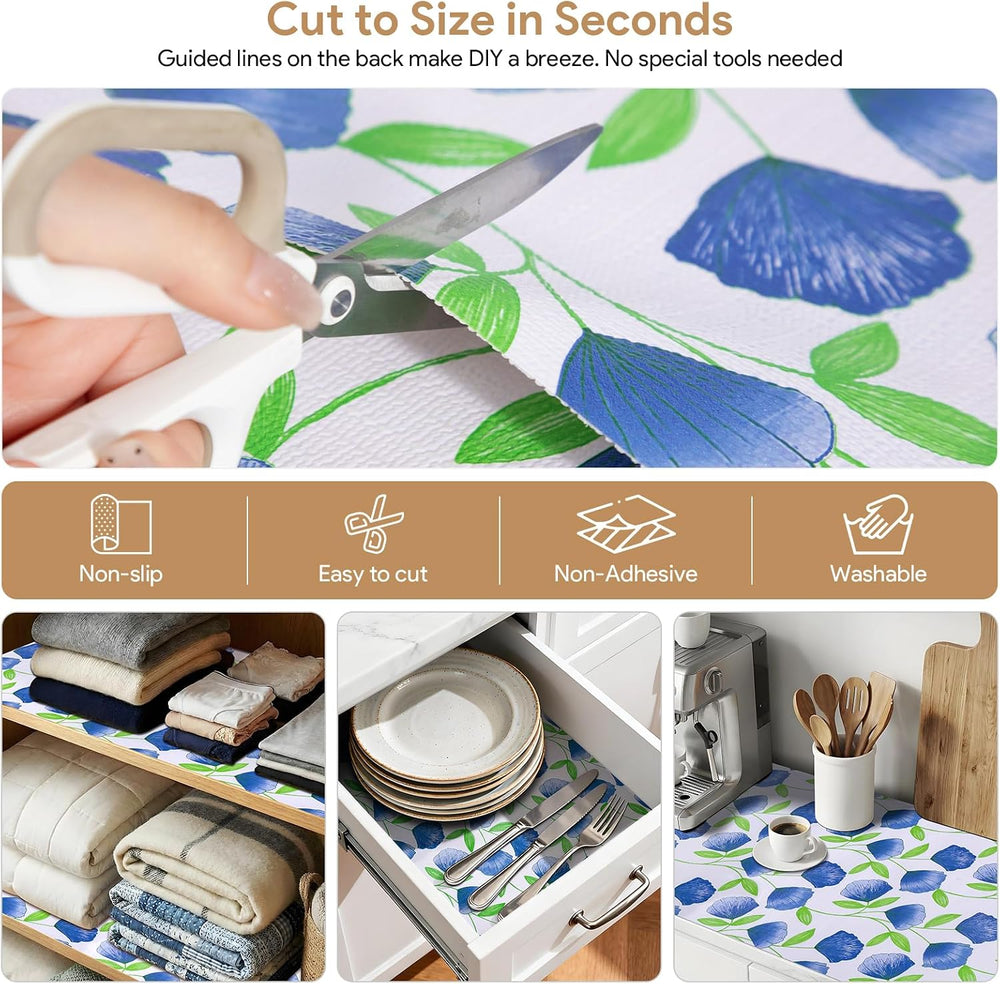 Non Adhesive Shelf Liner 20'' X 360'' Drawer Liner for Kitche...