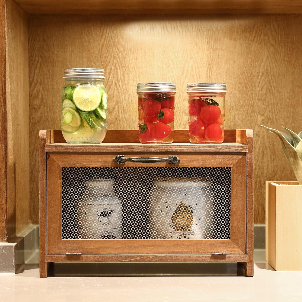 COLLECTIVE HOME - Storage Cabinet, Mini Countertop Cabinet, Wood Organizer fo...