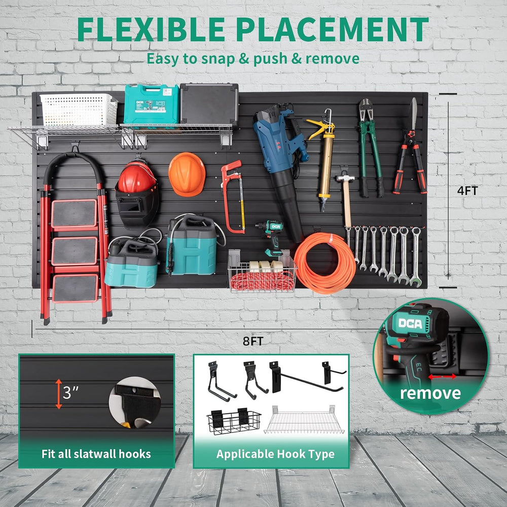 FRAYSCENT Slat Wall Paneling Garage Slat Wall Storage Systems Slatwall Panels...