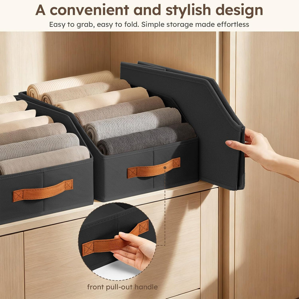 Homsorout Fabric Storage Bins for Organizing - 12 Pack Large Trapezoid Collap...