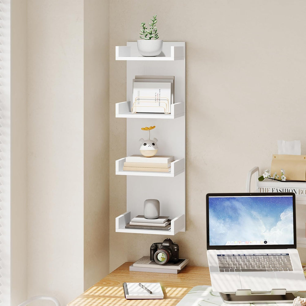 HOOBRO Floating Wall Shelves with LED Lights, Floating Shelf Wall Mounted