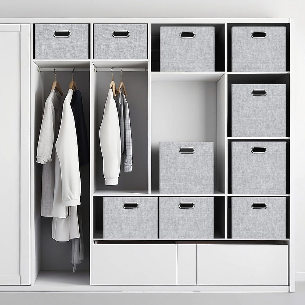 Posprica 15.12"x12.13"x12.01" Storage Cube Bins, Linen Decorat...