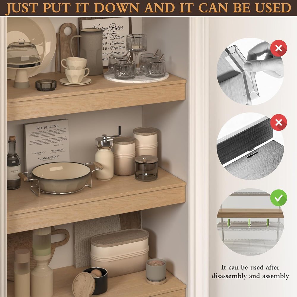 Wire Shelf Covers, 26 x 12 PVC Shelf Covers for Wire Shelving Pantry (5Pcs)
