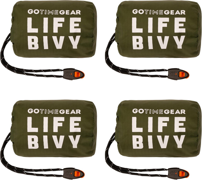 Go Time Gear Life Bivy Emergency Survival Sleeping Bag Thermal Bivy - Use as Emergency Bivy Sack, Survival Sleeping Bag, Mylar Emergency Blanket