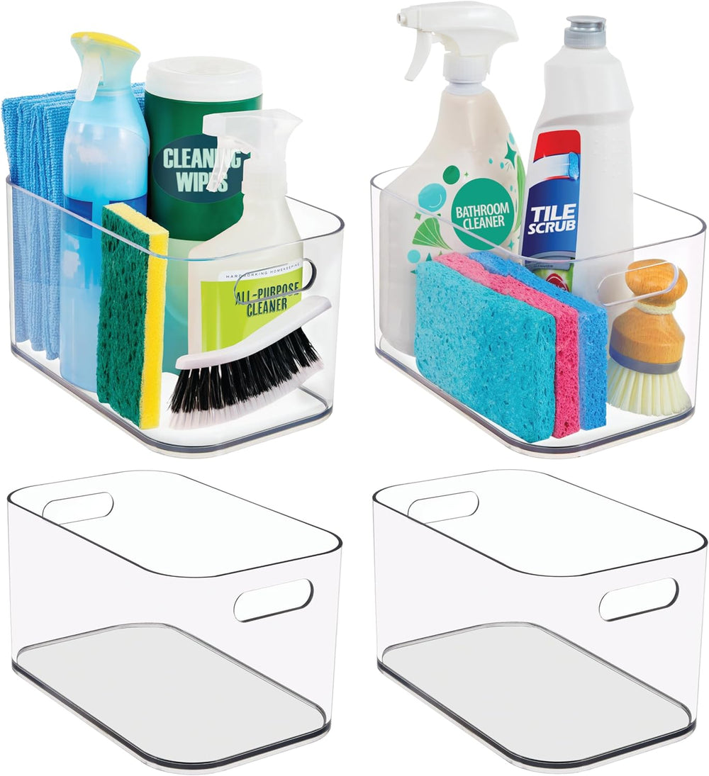STORi Bliss 10" x 6" Open Clear Pantry Organizer Bin, Set of 4, Pla...