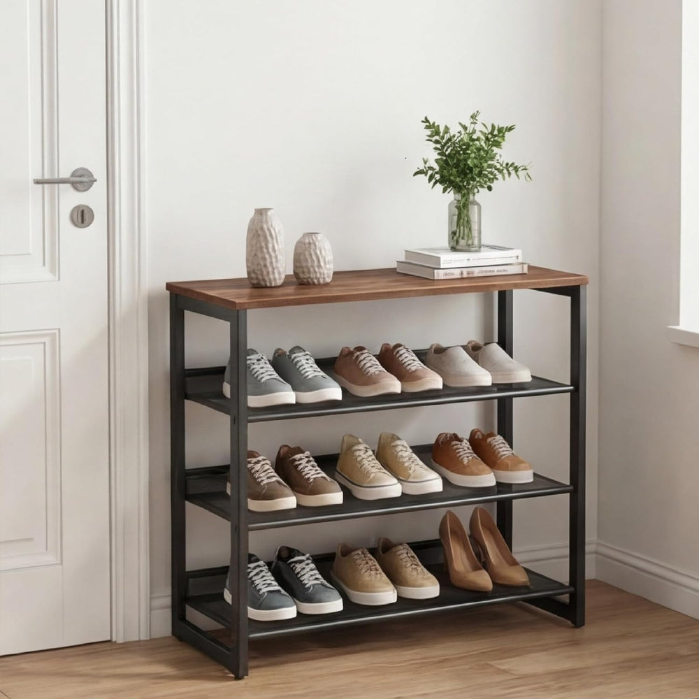 Garden 4 you Shoe Rack for Entryway 4 Tiers 11.8" D x 25" W x 28&qu...