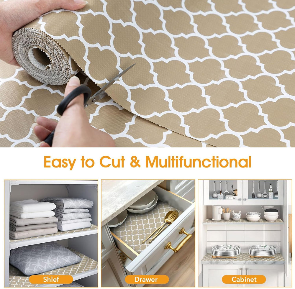 Shelf and Drawer Liner for Kitchen Cabinet Non-Adhesive Non Slip