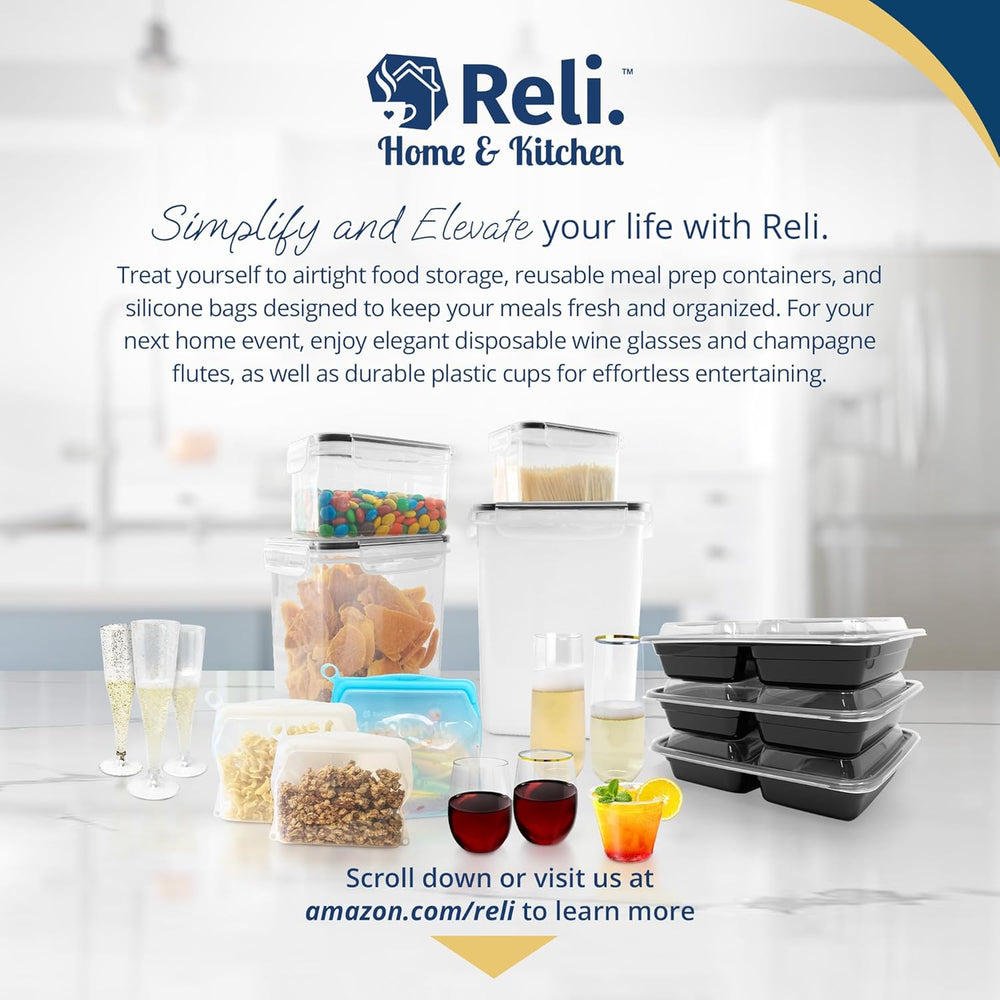 Reli. 5.2L Airtight Food Storage Containers with Lids (4 Sets) | Kitchen Orga...