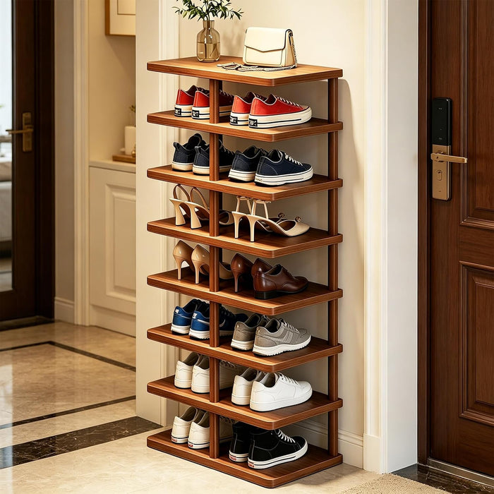 Vertical Shoe Rack,8 Tiers Tall Shoe Shelf for Closet Entryway