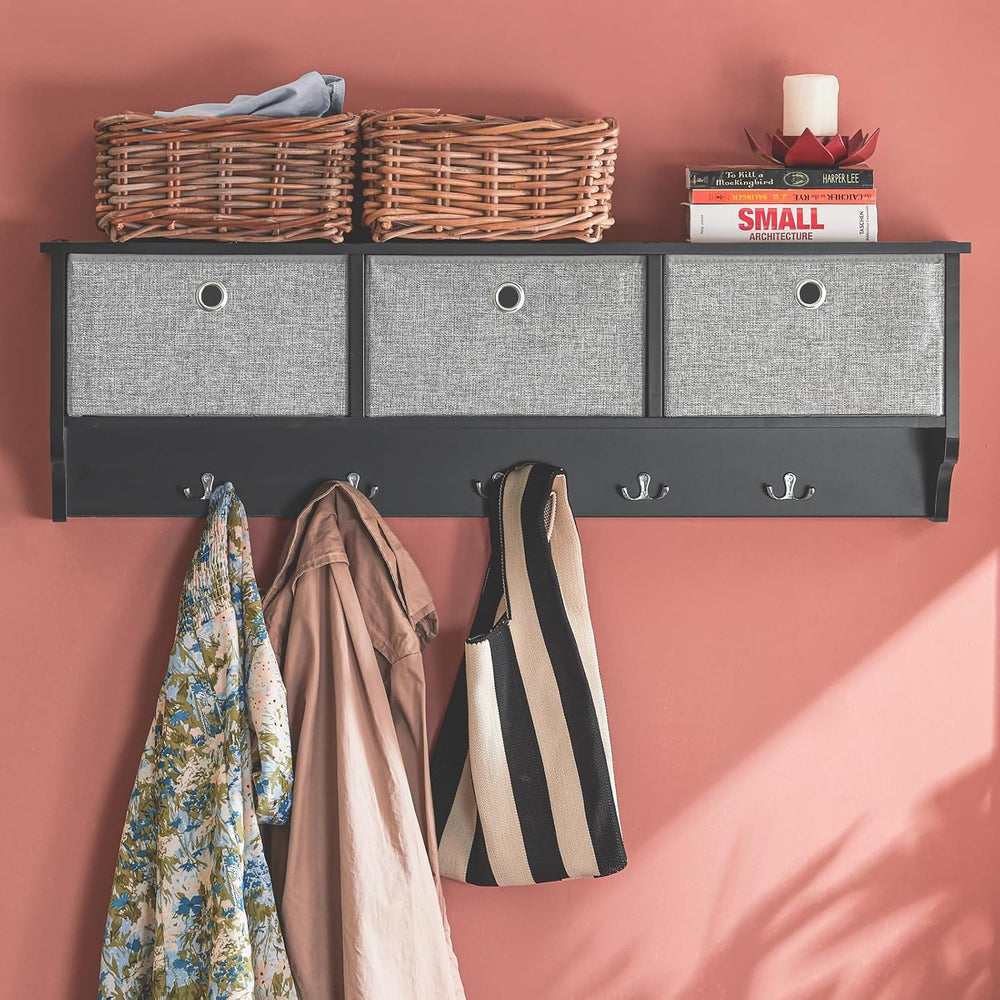 SoBuy Wall Shelf with Hooks