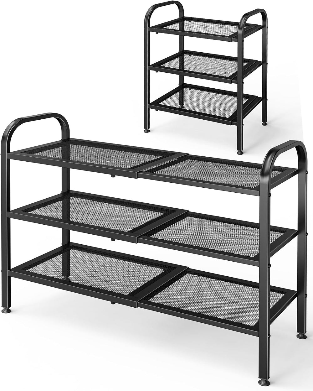 Kitsure Metal Expandable Shoe Rack, 18.1-29.5" x 11.4" x 25.0"...