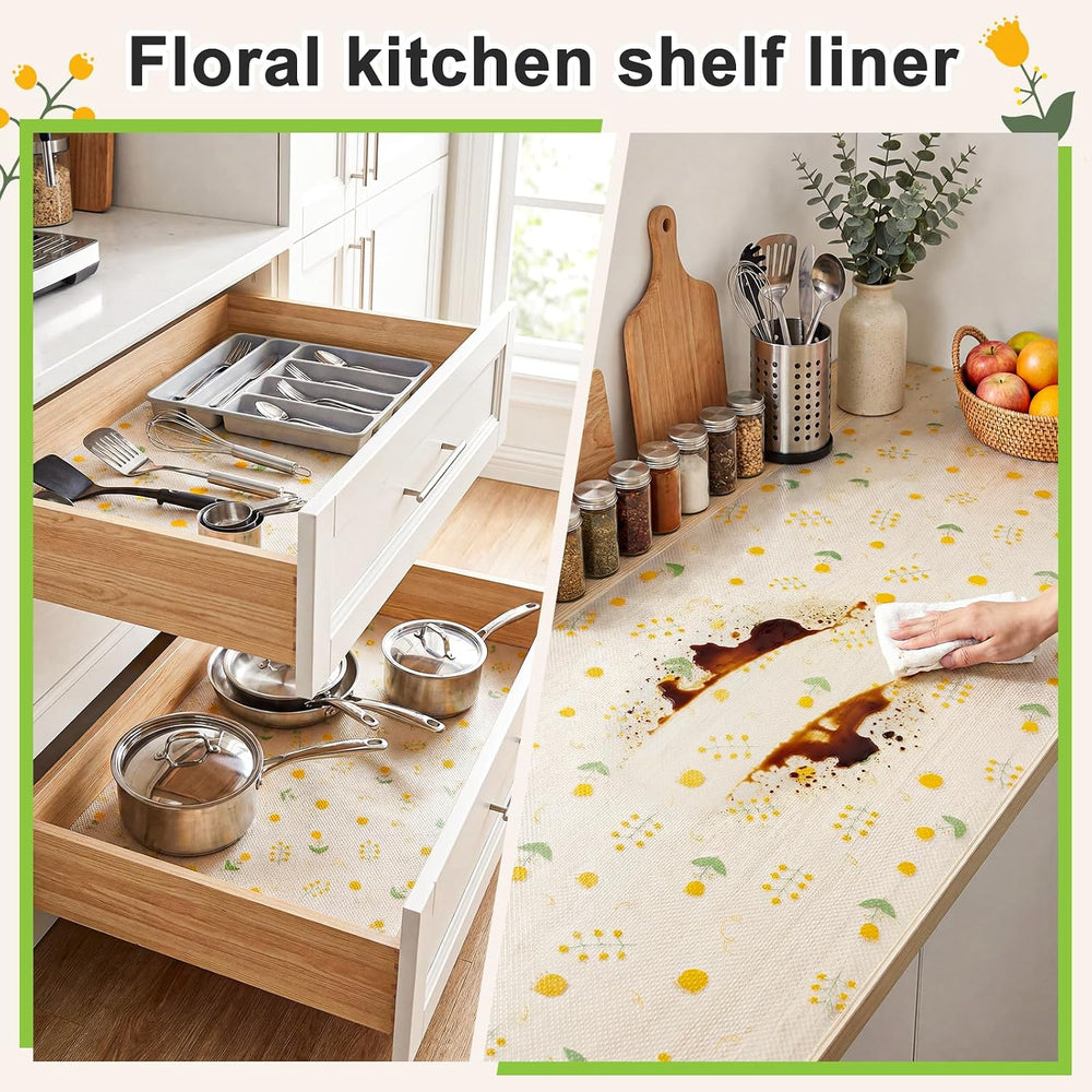 Beautysaid Shelf Liner Non Adhesive — EVA Drawer & Cabinet Liner, Waterpr...