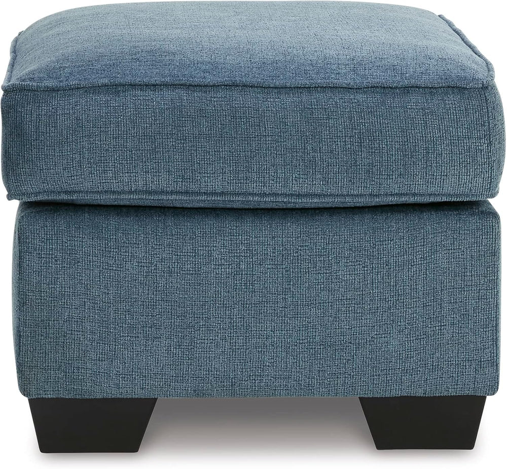 Signature Design by Ashley Ottoman, Cashton Blue Rectangular Foot Rest