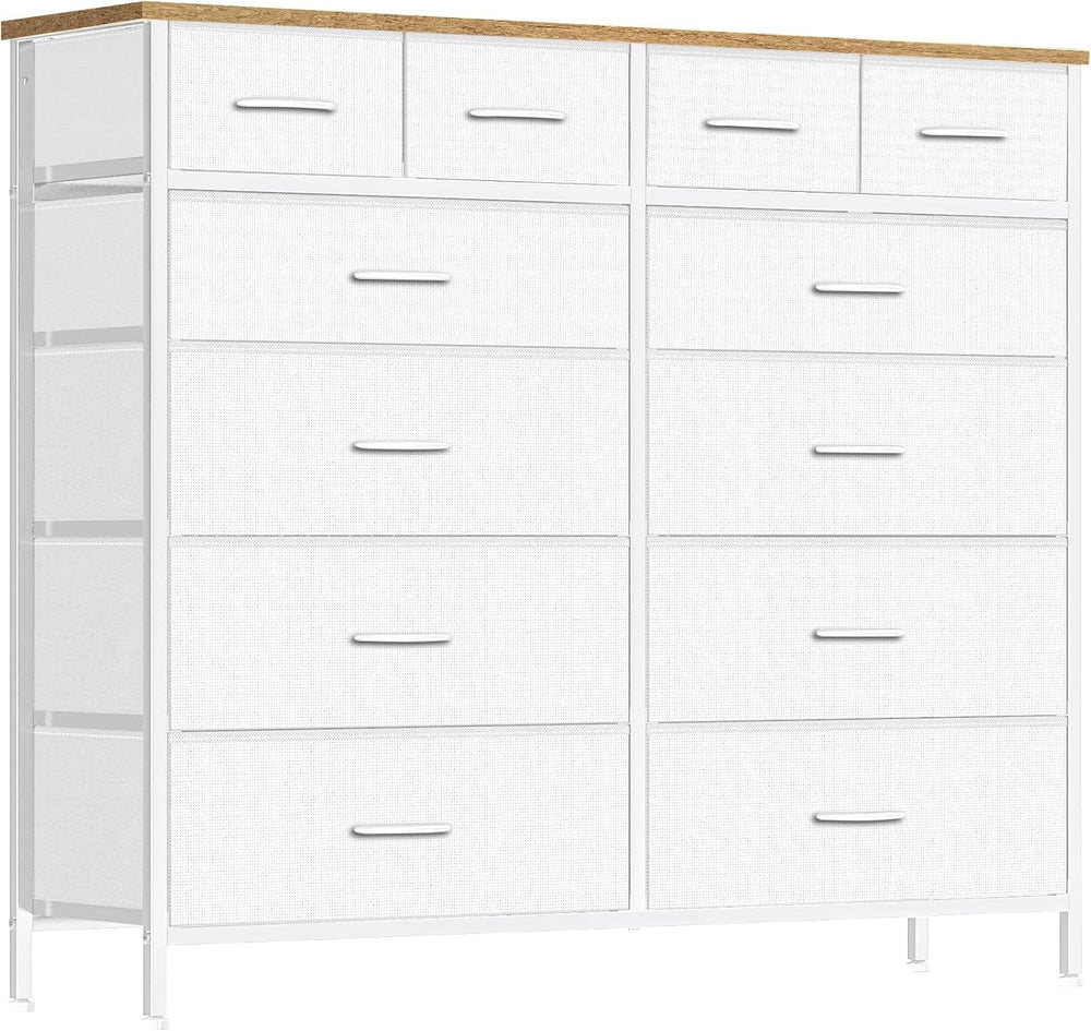 VASICAR 12 Drawers Dresser for Bedroom, Compact Chest of Drawers