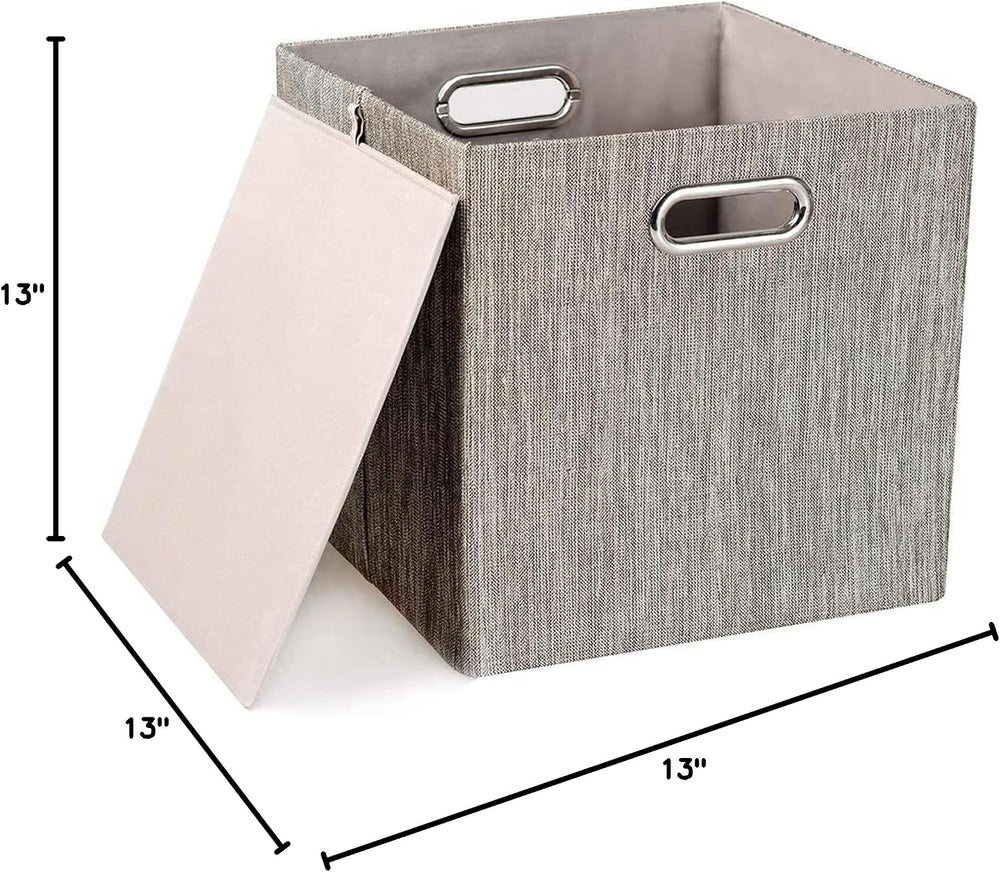 Posprica 3X Thicker Fabric Storage Cubes 13 inch Collapsible Storage Bins for...